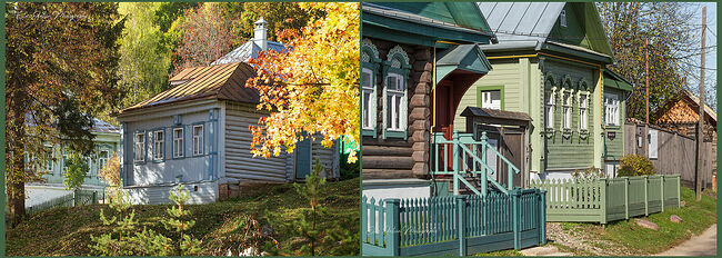 Элвис Антсон Фотограф. Золотая осень в Плёсе. Красивые дома на Юрьевской улице