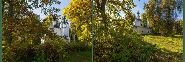 Элвис Антсон Фотограф. Золотая осень в Плёсе. Успенский собор на Соборной горе