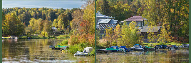 Элвис Антсон Фотограф. Золотая осень в Плёсе. Река Шохонка В устье Шохонки