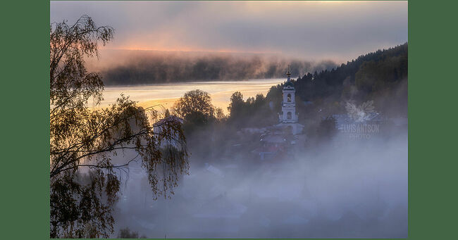 Элвис Антсон Фотограф. Золотая осень в Плёсе. Волшебное утро в Плёсе.